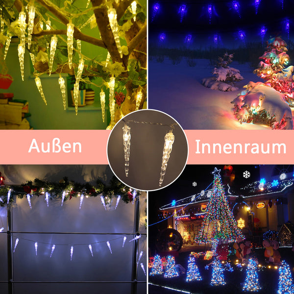Hengda LED Lichterketten Eisregen PartyLicht Weihnachtsbaumkette Halloween Lichterkette 100-1000 LEDs