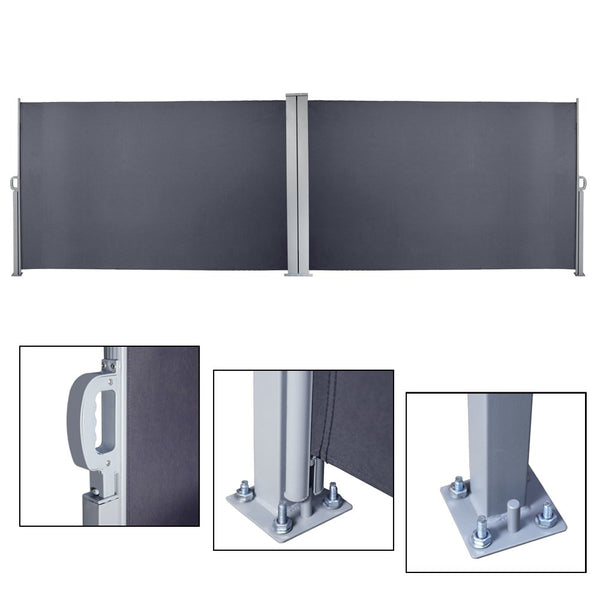 hengda markise Online Shop Hengda Seitenmarkise 180x600cm Grau Sonnenschutz Sichtschutz –  Hengda Online Shop
