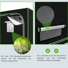 Hengda Grow Zelt, Growschrank für Homegrow, Indoor Anbauzelt, Lichtdicht und Wasserdicht Pflanzzelt, Zuchtzelt