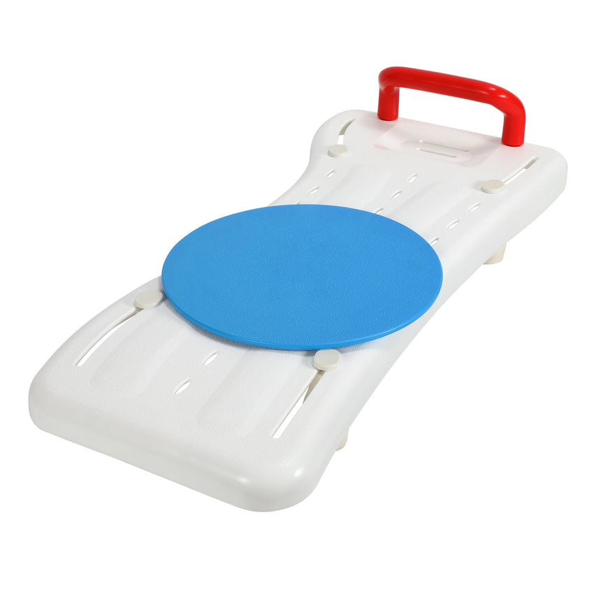Hengda Badewannenbrett mit Griff und Seifenablage 69x28cm Einstellbar 41-62cm, Badewannensitz Erwachsene Senioren, Sitzbrett für Badewanne Duschbrett max 150KG Badebrett