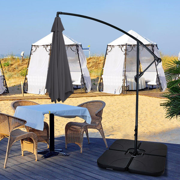 Hengda Sonnenschirmständer Schirmständer Ständer Schirmhalter 4er-Set Quad für für Ampelschirm befüllbar