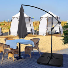 Hengda Sonnenschirmständer Schirmständer Ständer Schirmhalter 4er-Set Quad für für Ampelschirm befüllbar