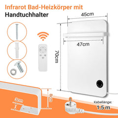 Hengda Infrarotheizung, Wandheizung Elektroheizung, Touch Heizpaneel 400W/600W