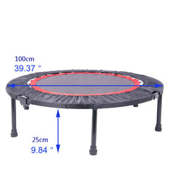 Hengda Faltbares Fitness Trampolin 40 Zoll Mini Übungstrampolin für Erwachsene Kinder Mini-Trampolin
