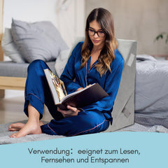 Hengda Lesekissen Keilkissen Dreieck Rückenkissen Multifunktional Nackenrolle für Bett Sofa Büro