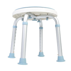 Hengda Duschhocker für Senioren, 360°Drehbarer Runder Badhocker, höhenverstellbarer,Rutschfester Badezimmerhocker,Duschhilfe，belastbar bis 136 kg