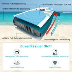 Hengda Surfboard Set SUP Board Kajak-Sitz Stand Up Paddle Fortgeschrittene 305-330cm