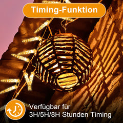 hengda Solar Eiszapfen Lichterkette mit Fernbedienung 10m