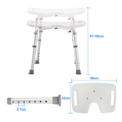 Hengda Duschhocker Duschstuhl für senioren, Höhenverstellbar Duschsitz, Duschhilfe rutschfest bis 136 kg, Hocker für Dusche, Badsitz