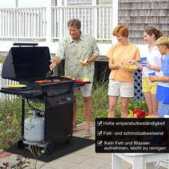 Hengda Grillmatten, Grillmatte Grillmatten für Gasgrill, Grillschutzmatte für Holzkohle, Extra Große Outdoor BBQ Matte, Bodenmatte Grill Matten für Gasgrill