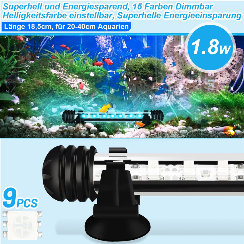 Hengda LED Aquarium Beleuchtung18cm-112cm Aquarium Lampe RGB Aquariumleuchte