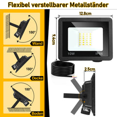 Hengda LED Strahler Außen Dimmbar, LED Fluter 3000K/4000K/6500K, IP66 Wasserdicht Scheinwerfer (kein Stecker)