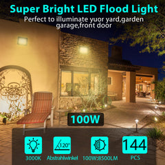 Hengda LED Strahler, 20/30/50/100W LED Fluter, Warmweiß/Kaltweiß Außenstrahler, IP66 Scheinwerfer (kein Stecker)