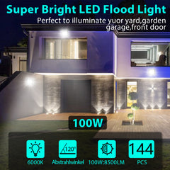 Hengda LED Strahler Außen, LED Fluter 10W-100W, LED Scheinwerfer Kaltweiß/Warmweiß, Aussenstrahler IP66 Wasserdicht (Kein Stecker)