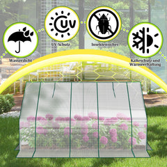 Hengda Gewächshaus Klein, UV-beständige PE-Plane Foliengewächshaus, Tomatenhaus 180*90*90CM