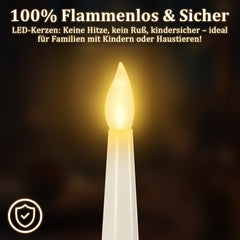 Hengda 12Stk LED Schwebende Kerzen mit Fernbedienung und Timer, LED Zauberstab Kerzen, Halloween Weihnachten Deko