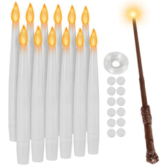 Hengda 12Stk LED Schwebende Kerzen mit Fernbedienung und Timer, LED Zauberstab Kerzen, Halloween Weihnachten Deko