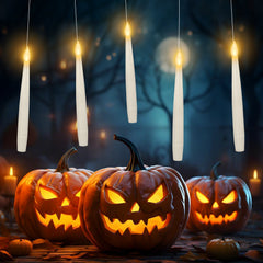 Hengda 12Stk LED Schwebende Kerzen mit Fernbedienung und Timer, LED Zauberstab Kerzen, Halloween Weihnachten Deko