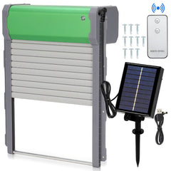 Hengda Aluminum Hühnerstall Hühnerklappe Solar Rolltor Automatische Hühnerklappe Elektrisch Hühnertür Rollladen Tür für Geflügel Hühnerhaus