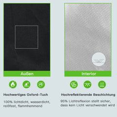 Hengda Grow Zelt, Growschrank für Homegrow, Indoor Anbauzelt, Lichtdicht und Wasserdicht Pflanzzelt, Zuchtzelt
