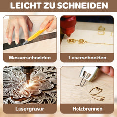 Hengda Sperrholzplatte, Sperrholz, A3/A4, 3mm, Linde holzplatte, für Modellbau, Laserschnit