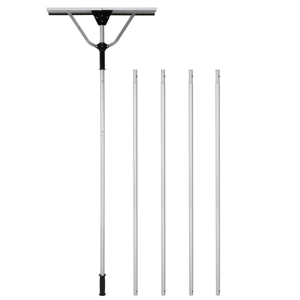 Hengda Photovoltaik Schneeschieber, Aluminium Schneeschaufel, Dachräumer, 196-636cm