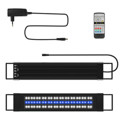 Hengda LED Aquarium Beleuchtung, 24/7 Modus, wasserdicht, 55-150cm, Aufsetzleuchte Vollspektrum Licht
