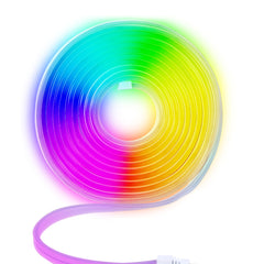 Hengda 2-10M Neon Led Streifen RGBIC LED Strip Flex Schlauch Wasserfest, Diffus, Dimmbar, App-Steuerung