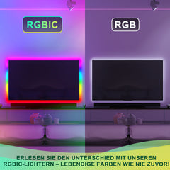 Hengda 2-10M Neon Led Streifen RGBIC LED Strip Flex Schlauch Wasserfest, Diffus, Dimmbar, App-Steuerung