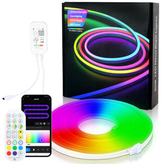 Hengda 2-10M Neon Led Streifen RGBIC LED Strip Flex Schlauch Wasserfest, Diffus, Dimmbar, App-Steuerung