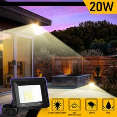 Hengda LED Strahler Außen Dimmbar, LED Fluter 3000K/4000K/6500K, IP66 Wasserdicht Scheinwerfer (kein Stecker)