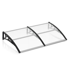 Hengda Vordach für Haustür, 5 mm Überdachung, Transparentes Pultbogenvordach, Polycarbonat Pultvordach, Türdach für draußen