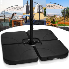 Hengda Sonnenschirmständer Schirmständer Ständer Schirmhalter 4er-Set Quad für für Ampelschirm befüllbar