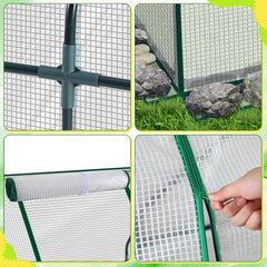 Hengda Gewächshaus Klein, UV-beständige PE-Plane Foliengewächshaus, Tomatenhaus 180*90*90CM