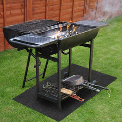 Hengda Grillteppich Grillschutzmatte Bodenmatte Grill Grillunterlage Bodenschutzmatte Grillmatte BBQ Bodenschutzmatte