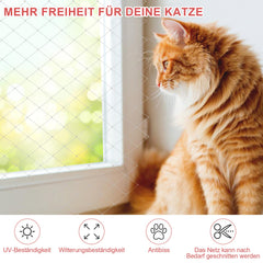 Hengda Katzennetz, Katzenschutznetz, Fensterschutzgitter, Balkonnetz, 3x8m