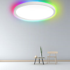 Hengda 24W 2040LM Alexa Lampe Deckenlampe Deckenleuchte Smart Dimmbar Kompatibel mit Alexa & Google 2700K-6500K, Farbwechsel Flach Schlafzimmer Lampe, IP44 für Kinderzimmer Badezimmer