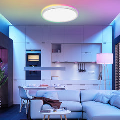 Hengda 24W 2040LM Alexa Lampe Deckenlampe Deckenleuchte Smart Dimmbar Kompatibel mit Alexa & Google 2700K-6500K, Farbwechsel Flach Schlafzimmer Lampe, IP44 für Kinderzimmer Badezimmer