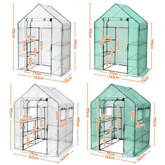 Hengda Foliengewächshaus Gewächshaus Begehbares Gartenhäuschen Tomatenhaus