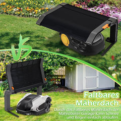 Hengda Mähroboter Garage Klappbare, Garage für Mähroboter, 72x56x36cm Rasenroboter Garage, mit Metallfüßen