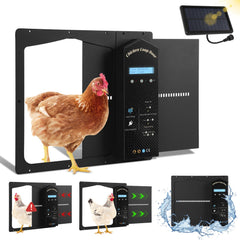 Hengda Automatische Hühnerklappe Solar, Einklemmschutz, IP65 Wasserdicht, Automatische Hühnertür