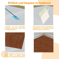 Hengda PVC Bodenbelag Selbstklebend, Vinylboden, Vinyl Laminat, 30x30cm