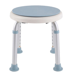 Hengda Duschhocker für Senioren, 360°Drehbarer Runder Badhocker, höhenverstellbarer,Rutschfester Badezimmerhocker,Duschhilfe，belastbar bis 136 kg