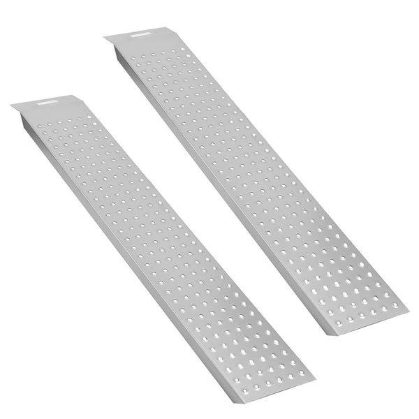 Hengda 2 Stück Auffahrrampe 135cm, Laderampe Verladerampe verzinkter Stahl, Anhängerrampe max. 400kg, rutschfeste Verladeschiene, Motorradrampe