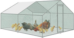 Hengda Hühnerstall Hühnerhaus Saustierkäfig 3x4x2m Geflügelstall Außengehege Freilaufgehege Verzinkter Stahl Hühnerhaus