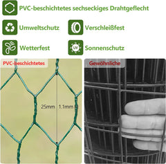 Hengda Hühnerstall Hühnerhaus Saustierkäfig 3x4x2m Geflügelstall Außengehege Freilaufgehege Verzinkter Stahl Hühnerhaus