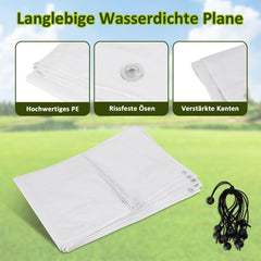 Hengda Freilaufgehege Hühnerstall 3x6x2m, Geflügelstall mit Schloss, Hühnerhaus, Verzinkter Stahl