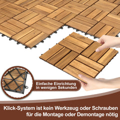 Hengda DIY-Holzböden für den Garten Terrassendielen Balkon dekorative Bodenbeläge