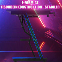 Hengda Gaming Schreibtisch, 120/140cm Ergonomischer Computertisch