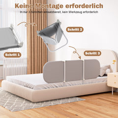 Hengda Bettgitter Rausfallschutz Klappbar, 120/150/180cm, Höhenverstellbar, Bettschutzgitter, Tragbar Kinderbettgitter